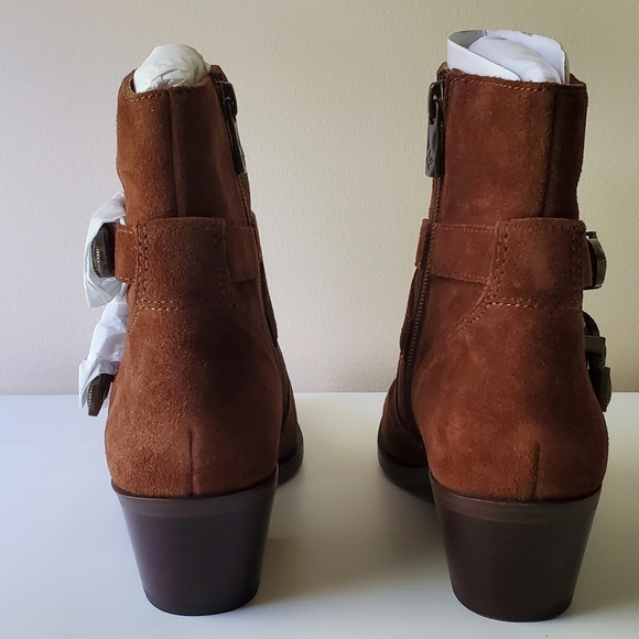 Patricia Nash Suede Brown Western Sandra Boots - Picture 5 of 9